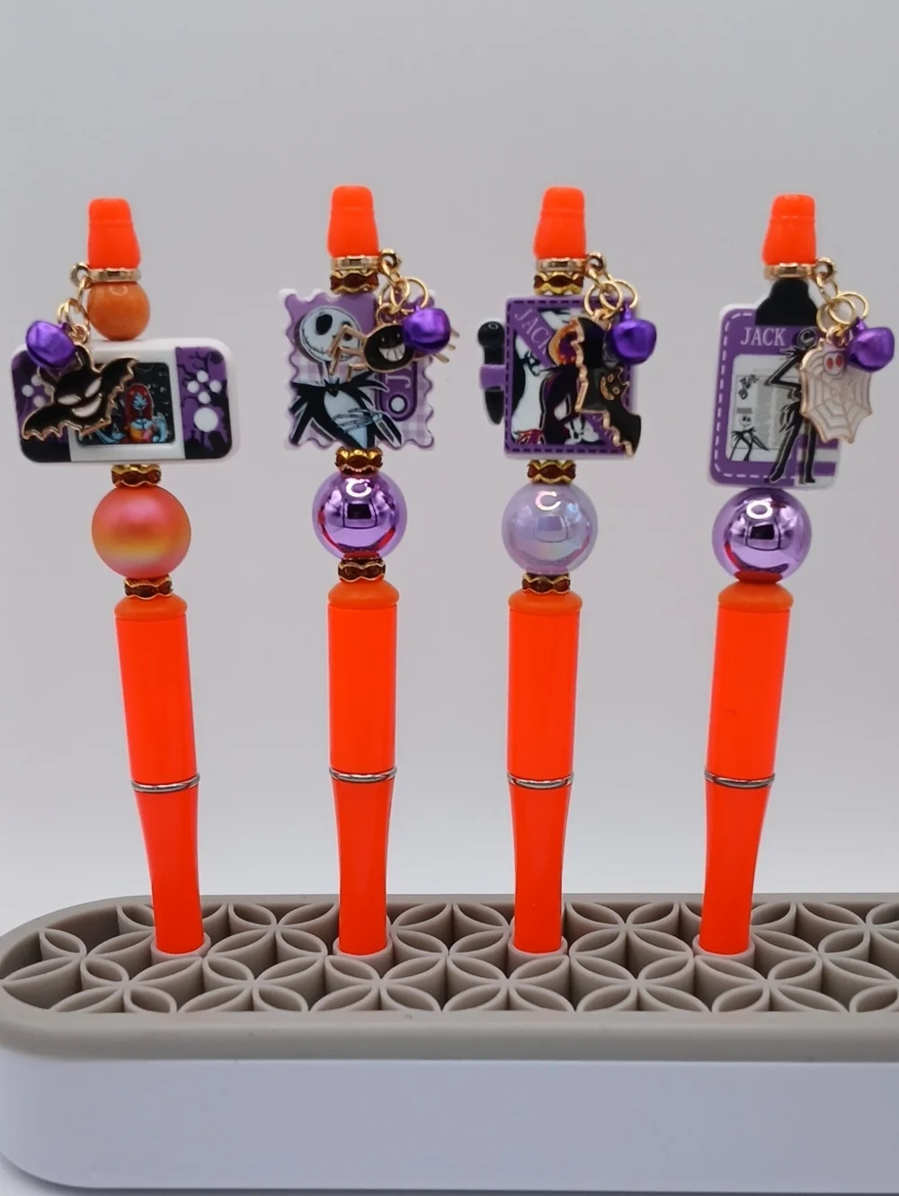 Orange Novelty Charm Pen Set